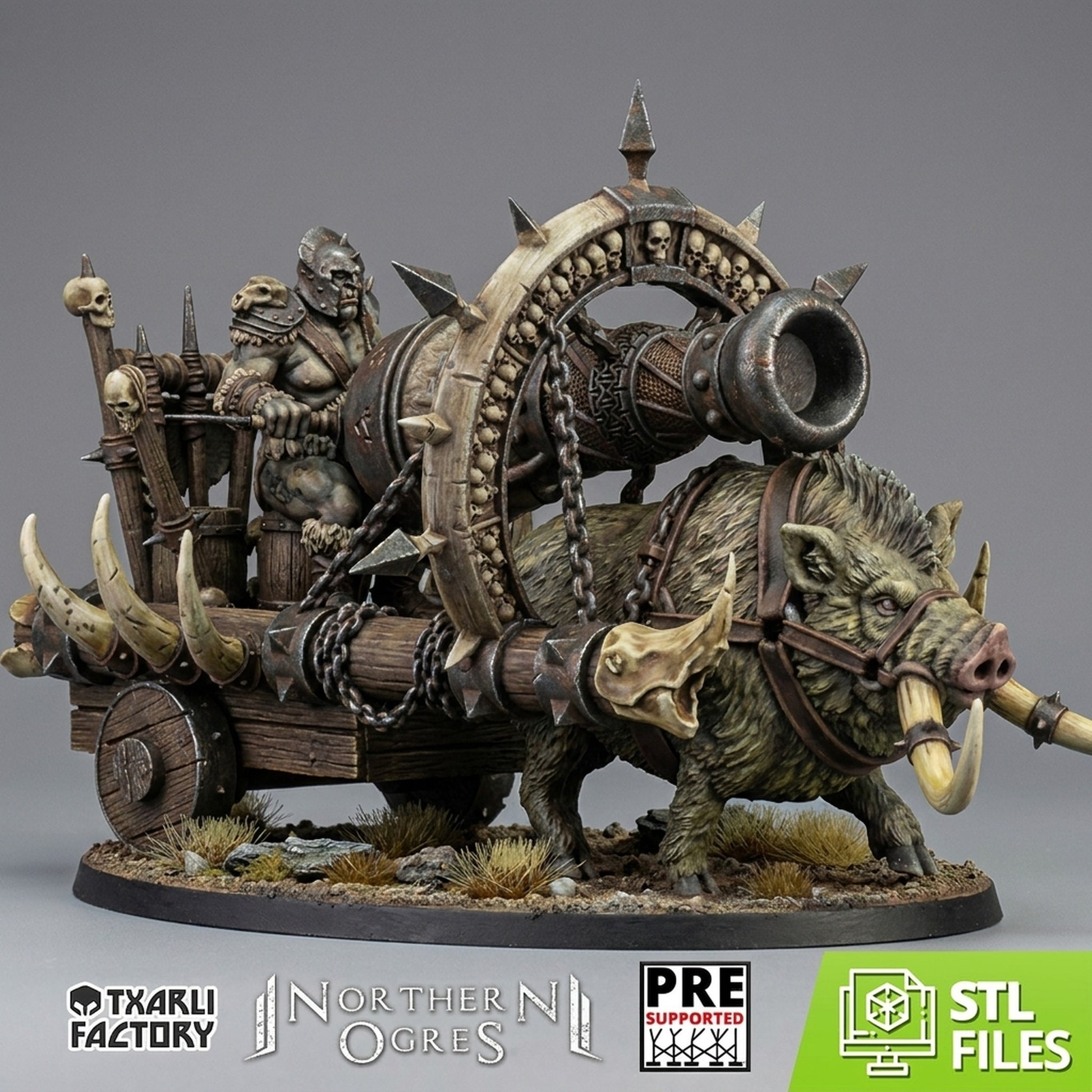 Cañón del Trueno · Miniatura 32mm · Ogros del Norte · Drakholm