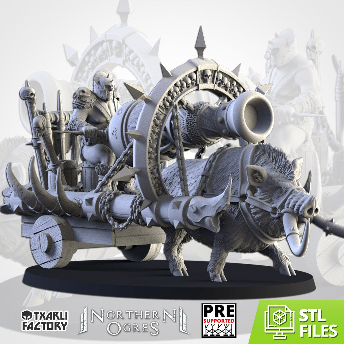 Cañón del Trueno · Miniatura 32mm · Ogros del Norte · Drakholm