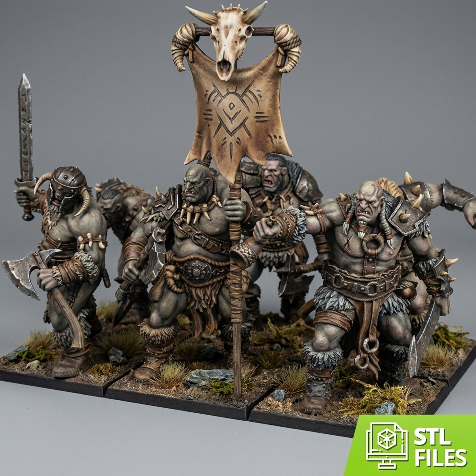 Guerreros de la Tribu · Miniatura 32mm · Ogros del Norte · Drakholm
