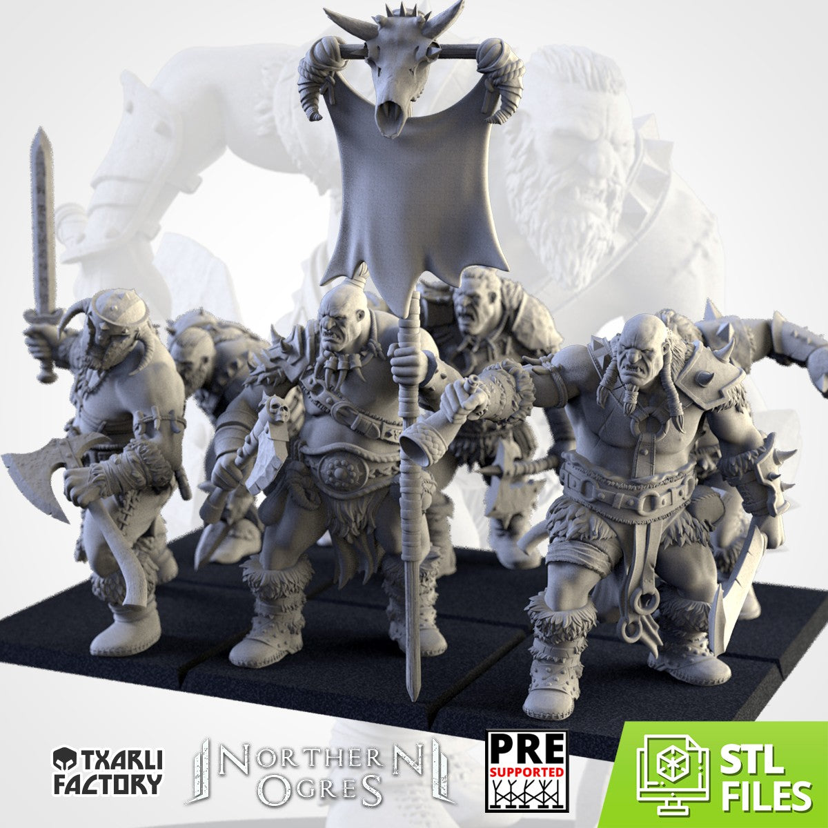 Guerreros de la Tribu · Miniatura 32mm · Ogros del Norte · Drakholm