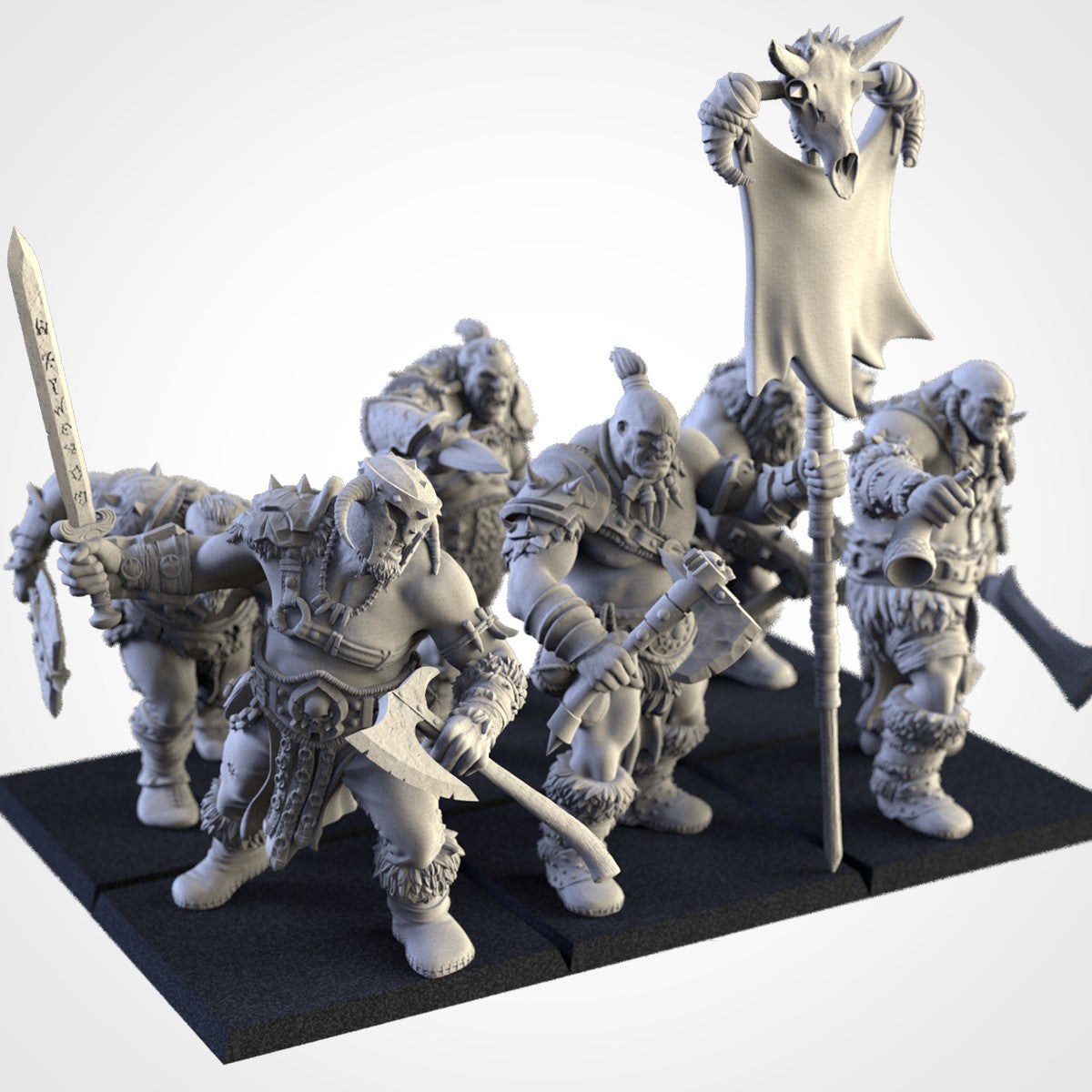 Guerreros de la Tribu · Miniatura 32mm · Ogros del Norte · Drakholm