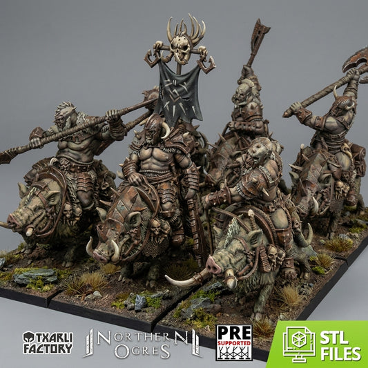 Caballería de los Colmilludos · Miniatura 32mm · Ogros del Norte · Drakholm