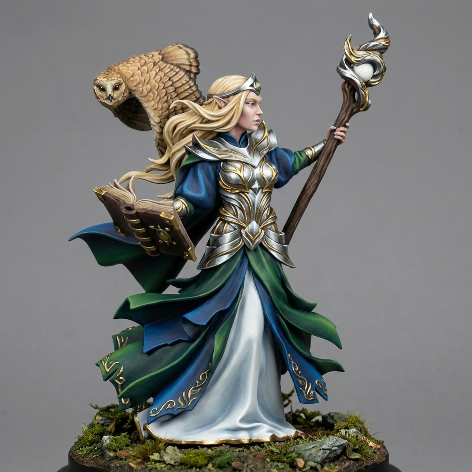 Miniatura Nuara, el Susurro de los Árboles Elfos Silvanos resina 32mm sin pintar - Drakholm