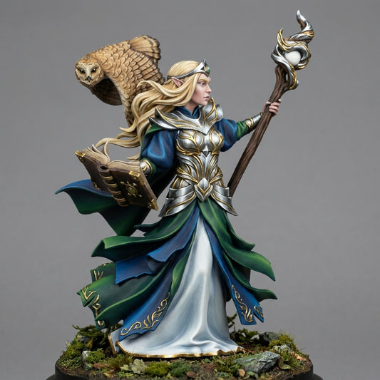 Miniatura Nuara, el Susurro de los Árboles Elfos Silvanos resina 32mm sin pintar - Drakholm