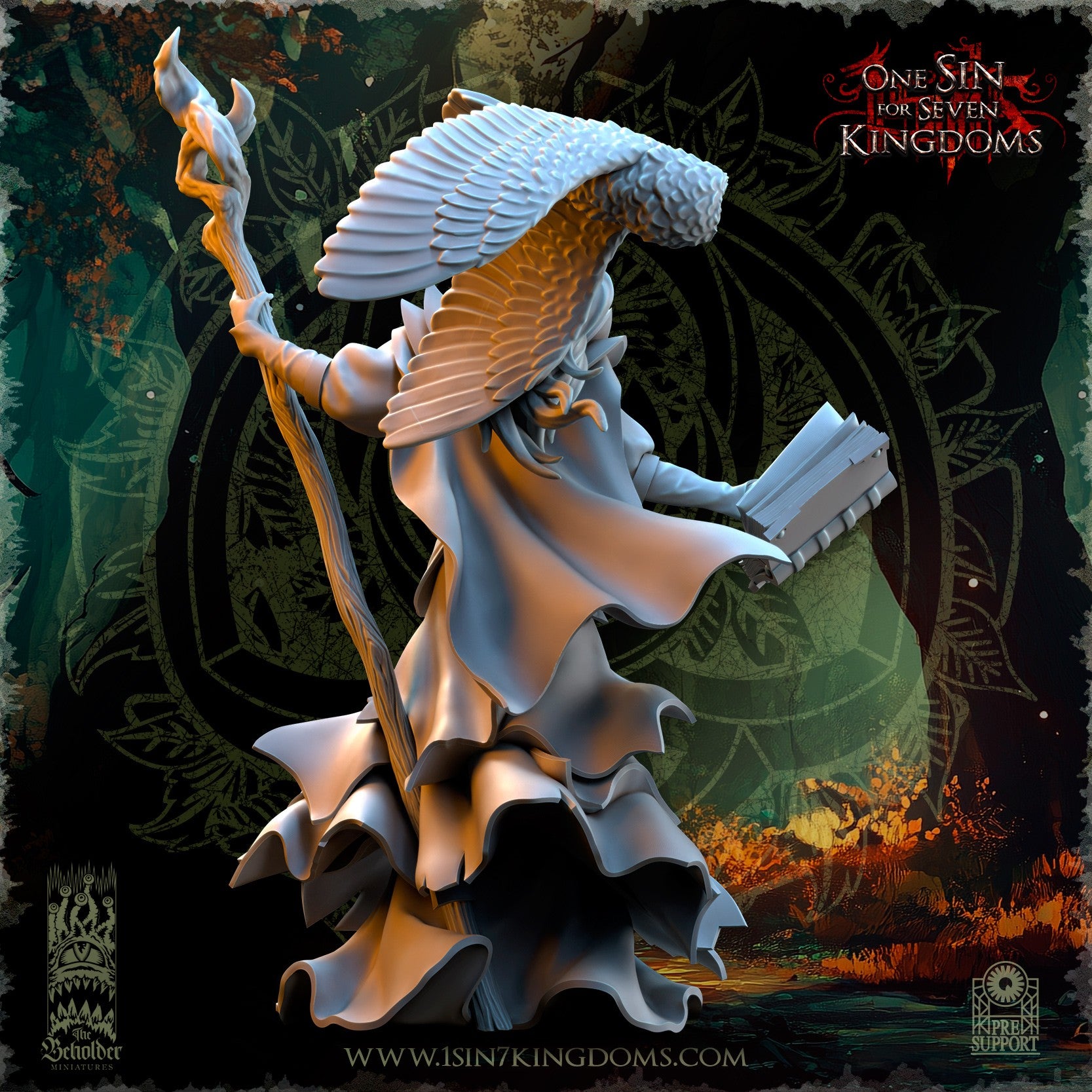 Miniatura Nuara, el Susurro de los Árboles Elfos Silvanos resina 32mm sin pintar - Drakholm