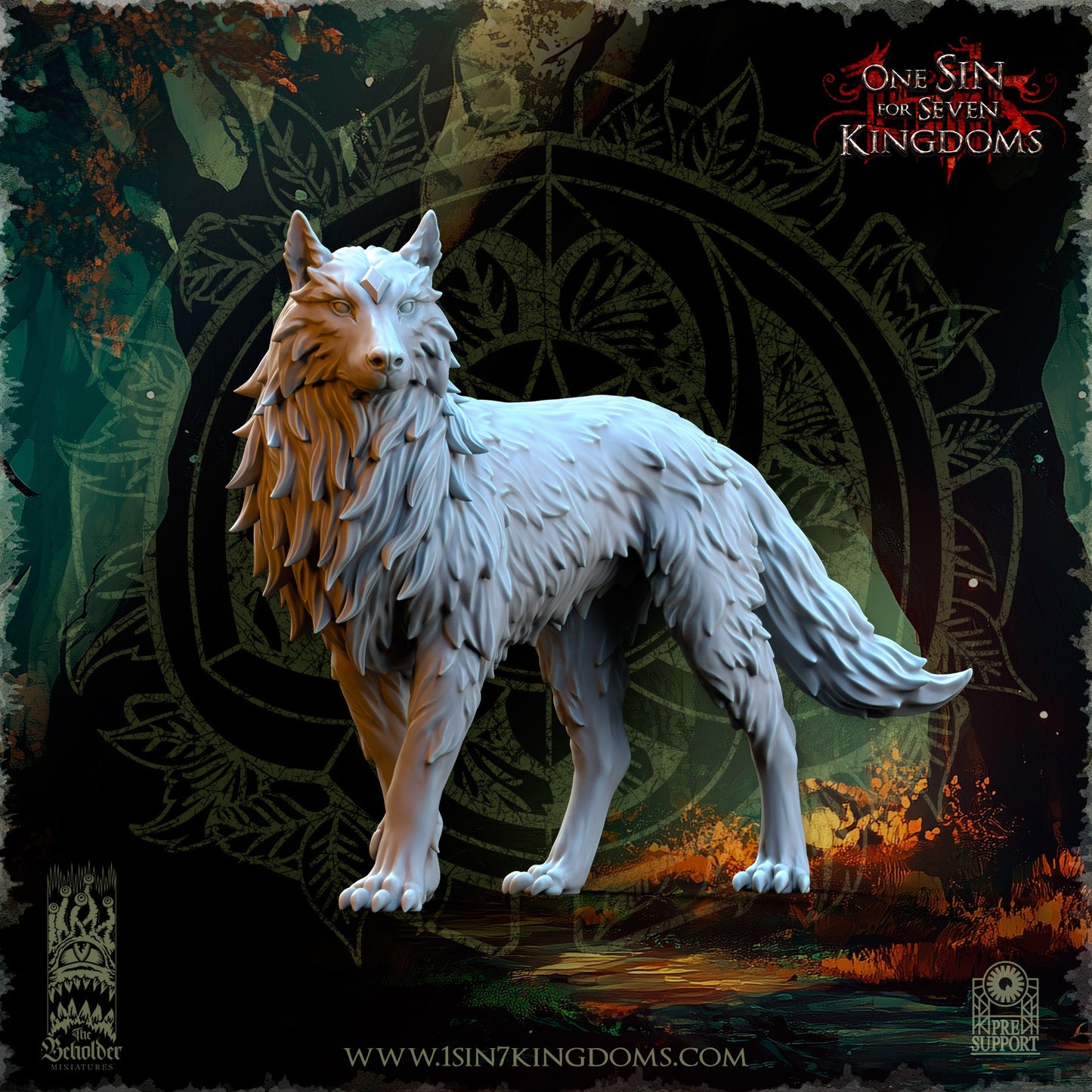 Miniatura Oberon, Señor del Bosque Elfos Silvanos resina 32mm sin pintar - Drakholm
