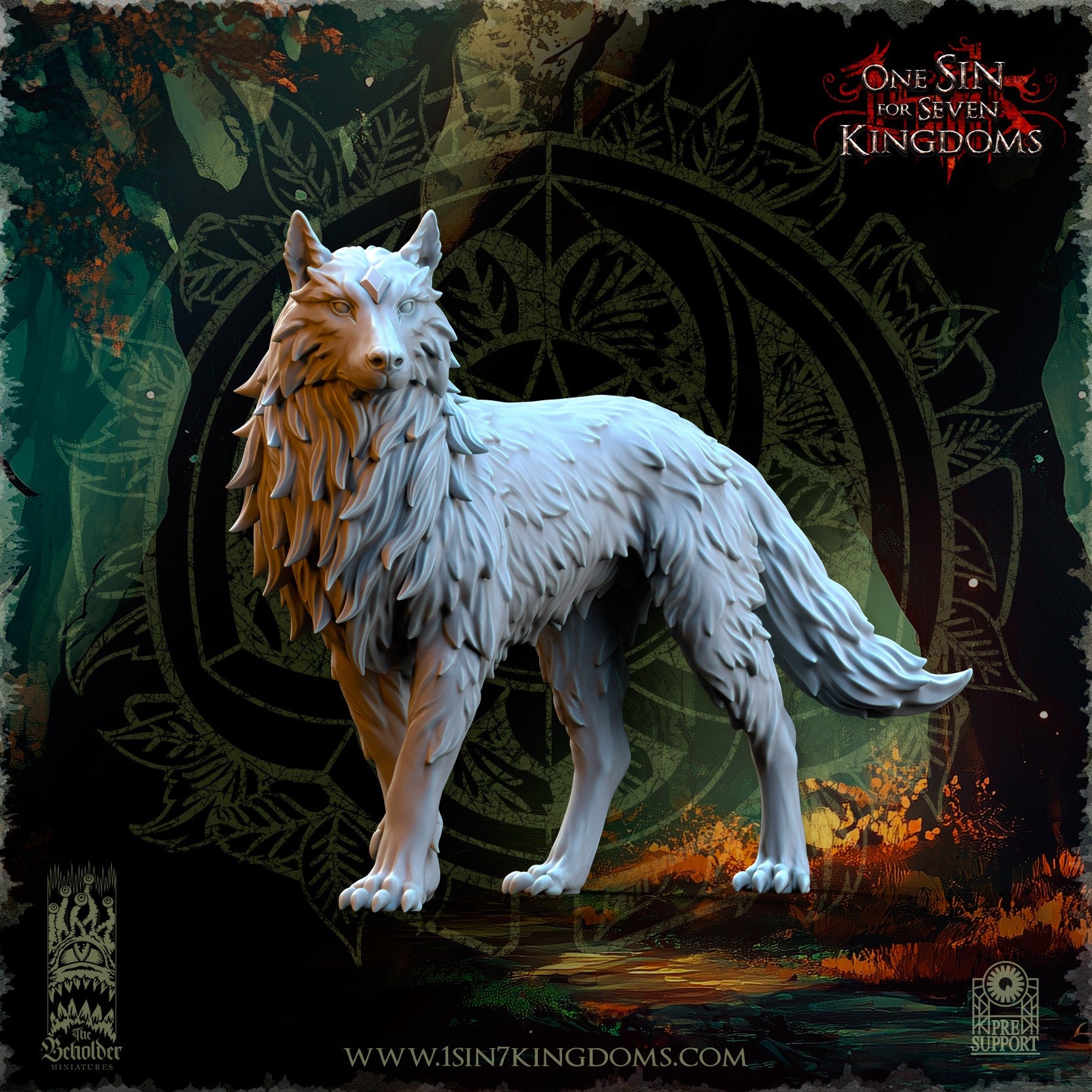 Miniatura Oberon, Señor del Bosque Elfos Silvanos resina 32mm sin pintar - Drakholm