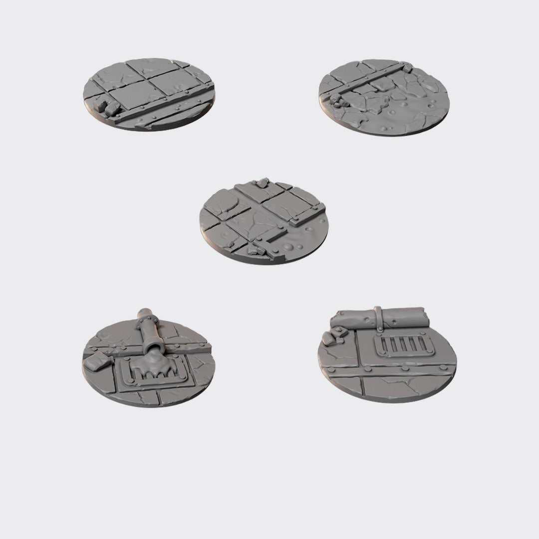 Pack Anvil Wardens Topper 40mm B — bits de conversión sci-fi grimdark de Greytide Studio, resina 32mm sin pintar
