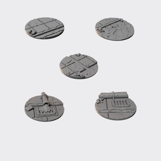Pack Anvil Wardens Topper 40mm B — bits de conversión sci-fi grimdark de Greytide Studio, resina 32mm sin pintar