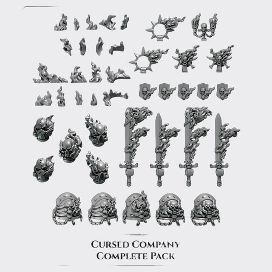 Pack completo bits Cursed Company — bits de conversión sci-fi grimdark de Greytide Studio, resina 32mm sin pintar