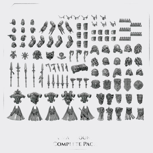 Pack completo bits Primal Hounds — bits de conversión sci-fi grimdark de Greytide Studio, resina 32mm sin pintar