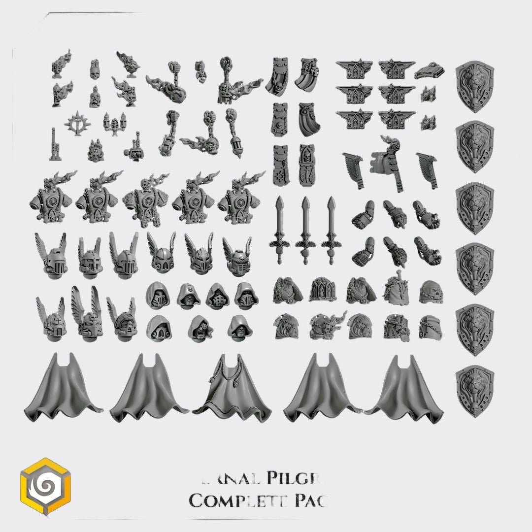 Pack conversión bits Eternal Pilgrims — bits de conversión sci-fi grimdark de Greytide Studio, resina 32mm sin pintar