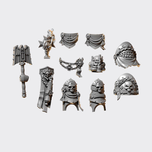 Pack conversión capellán exterminador Eternal Crusaders — bits de conversión sci-fi grimdark de Greytide Studio, resina 32mm sin pintar