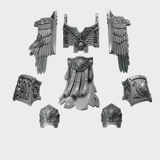 Pack conversión Dreadnought Crimson Lords A — bits de conversión sci-fi grimdark de Greytide Studio, resina 32mm sin pintar