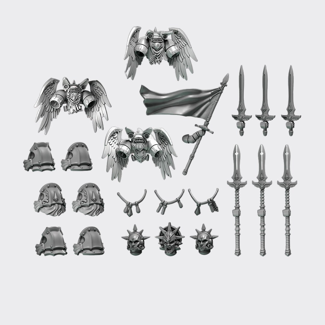 Pack conversión guardia sanguinaria — bits de conversión sci-fi grimdark de Greytide Studio, resina 32mm sin pintar