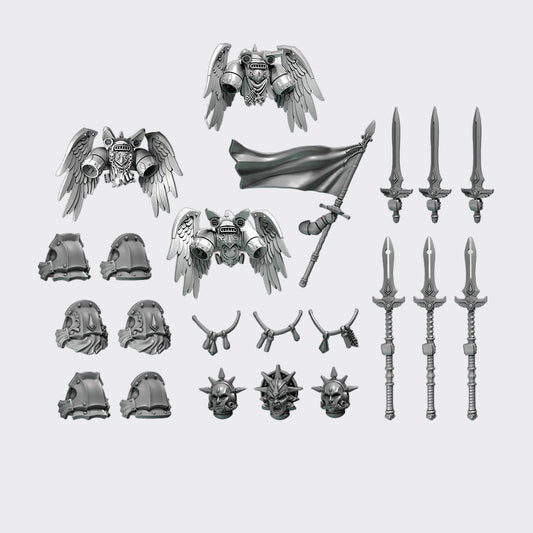 Pack conversión guardia sanguinaria — bits de conversión sci-fi grimdark de Greytide Studio, resina 32mm sin pintar