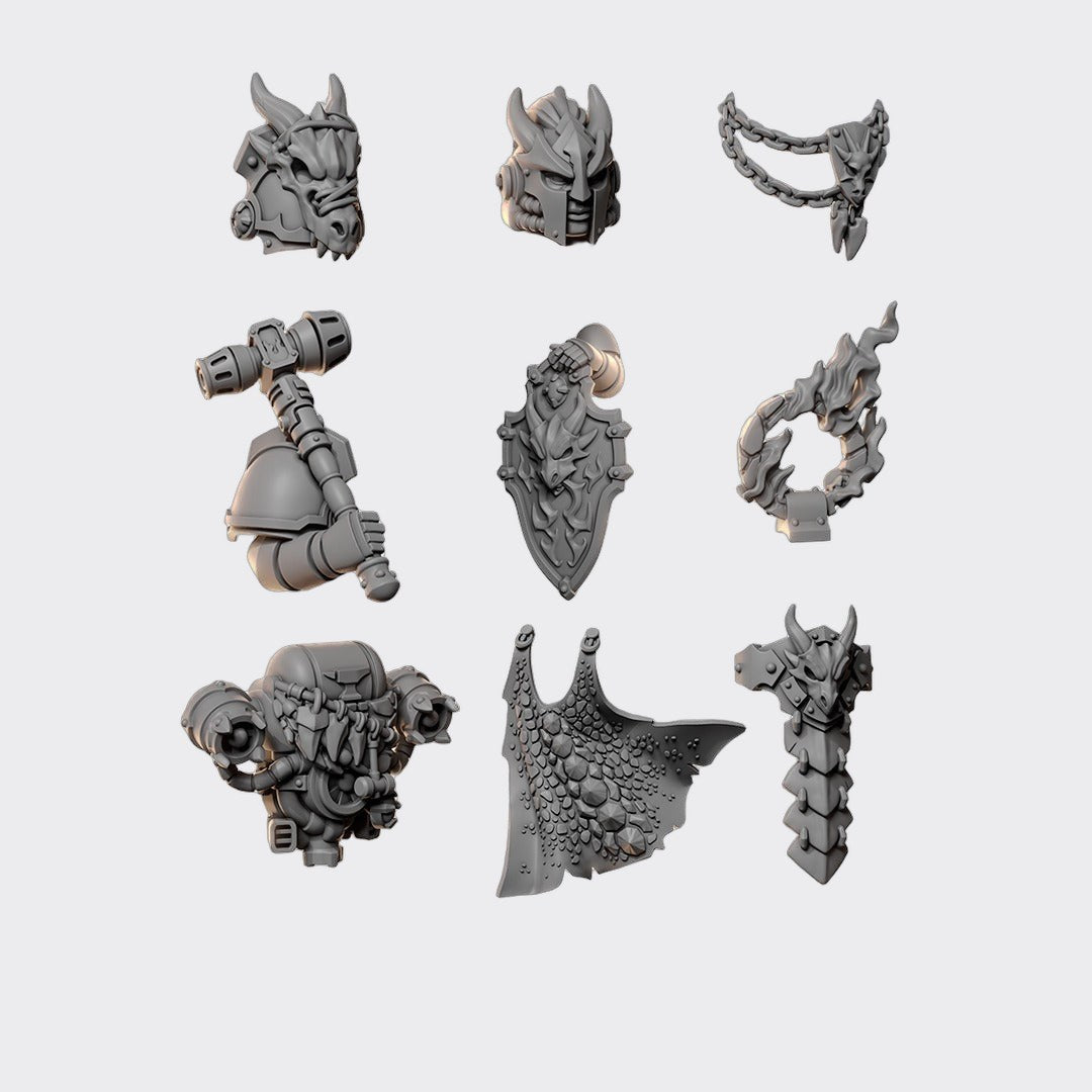 Pack conversión HQ Anvil Wardens — bits de conversión sci-fi grimdark de Greytide Studio, resina 32mm sin pintar
