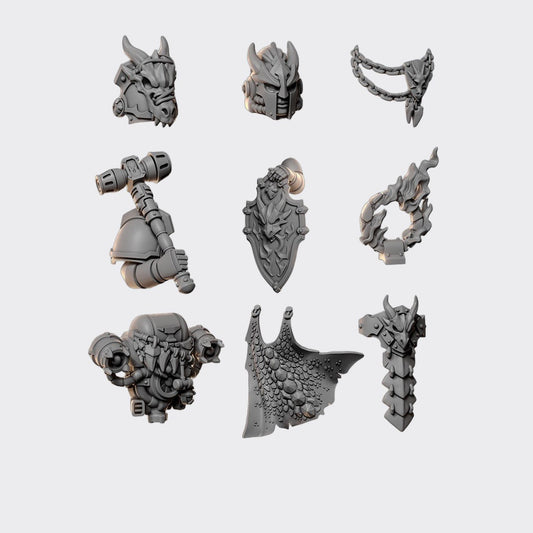 Pack conversión HQ Anvil Wardens — bits de conversión sci-fi grimdark de Greytide Studio, resina 32mm sin pintar