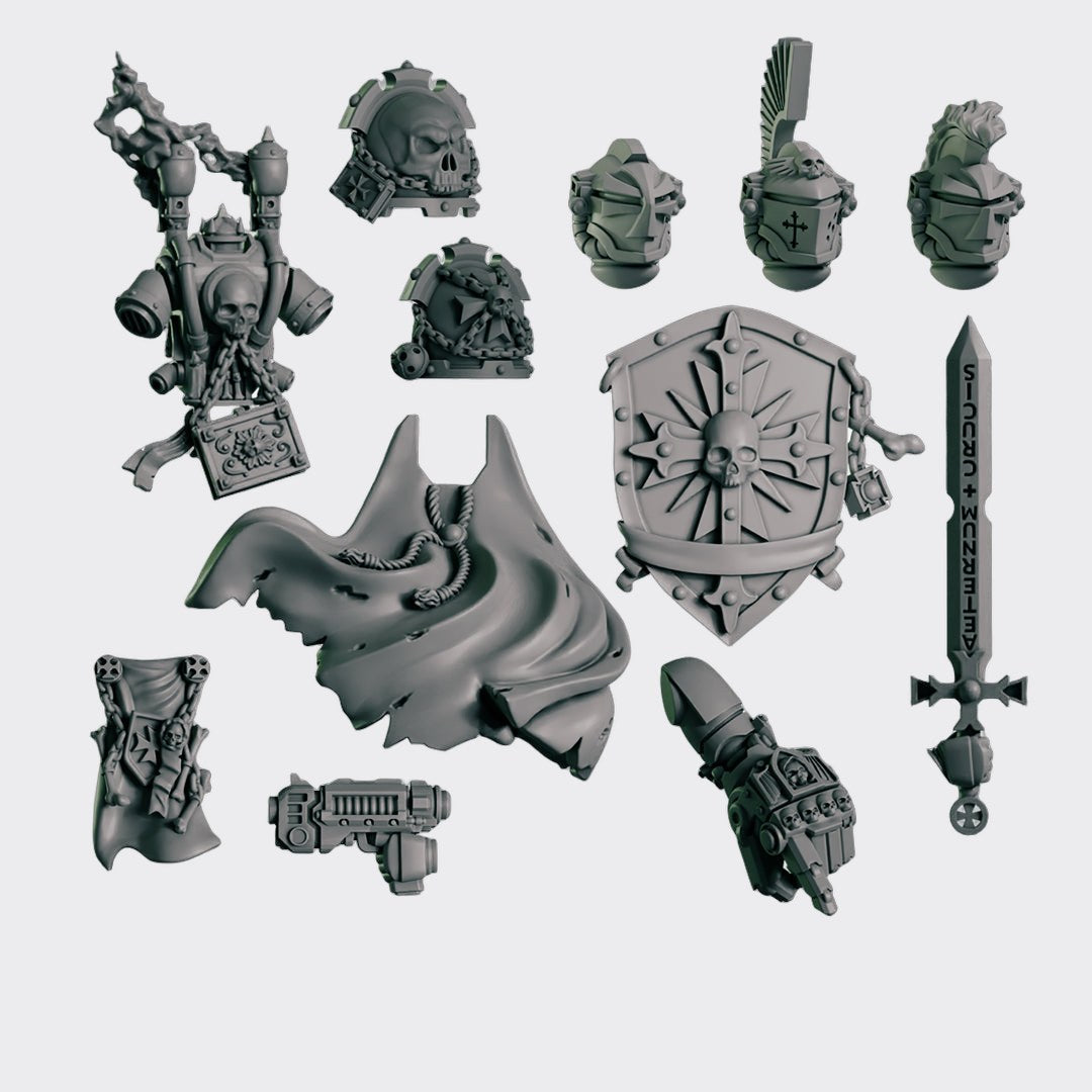 Pack conversión HQ Eternal Crusaders — bits de conversión sci-fi grimdark de Greytide Studio, resina 32mm sin pintar