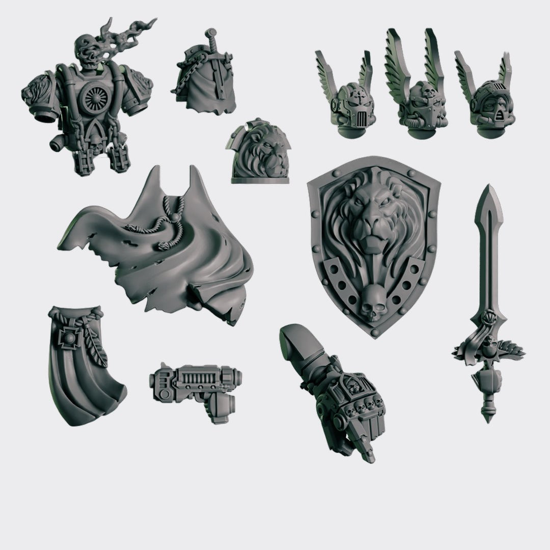 Pack conversión HQ Eternal Pilgrims — bits de conversión sci-fi grimdark de Greytide Studio, resina 32mm sin pintar