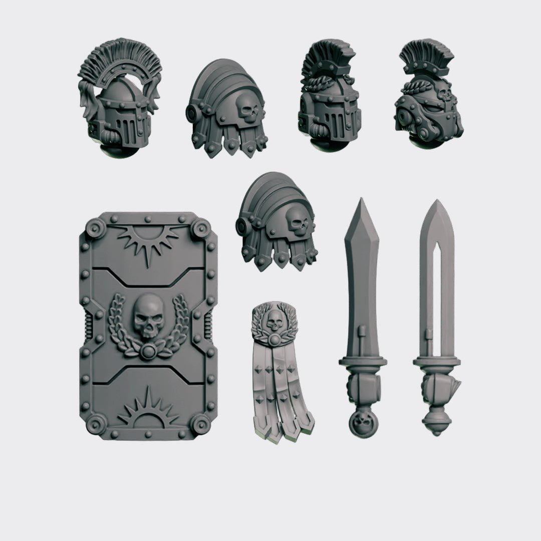 Pack conversión HQ — bits de conversión sci-fi grimdark de Greytide Studio, resina 32mm sin pintar