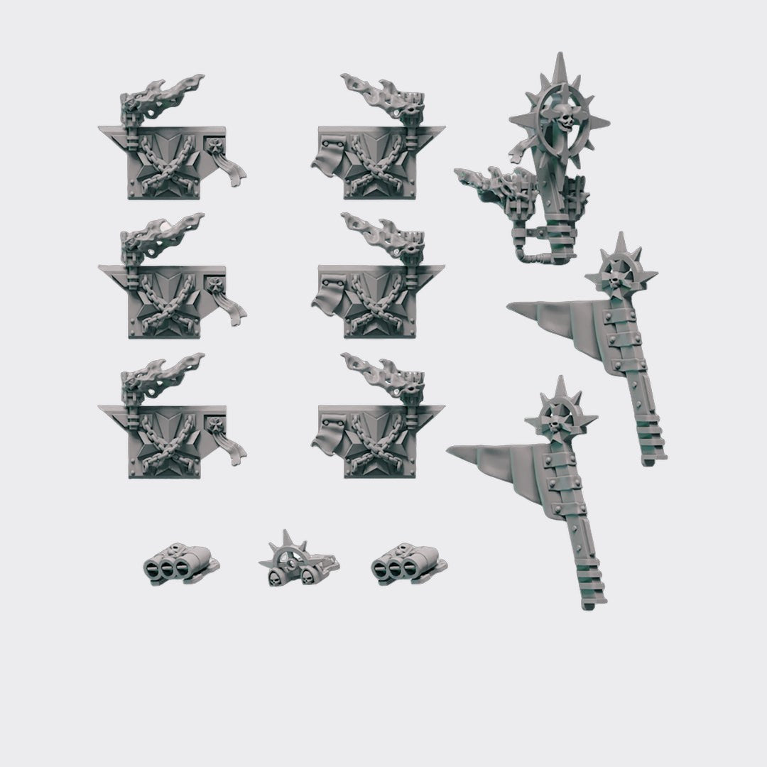 Pack conversión Motos Eternal Crusaders — bits de conversión sci-fi grimdark de Greytide Studio, resina 32mm sin pintar