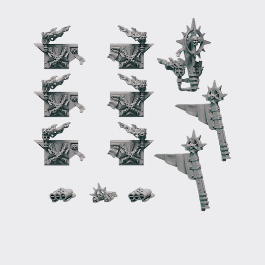 Pack conversión Motos Eternal Crusaders — bits de conversión sci-fi grimdark de Greytide Studio, resina 32mm sin pintar