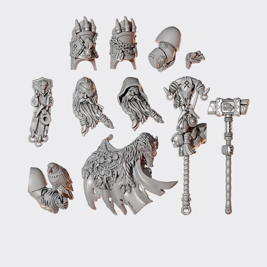 Pack conversión personaje exterminador Primal Hounds A — bits de conversión sci-fi grimdark de Greytide Studio, resina 32mm sin pintar