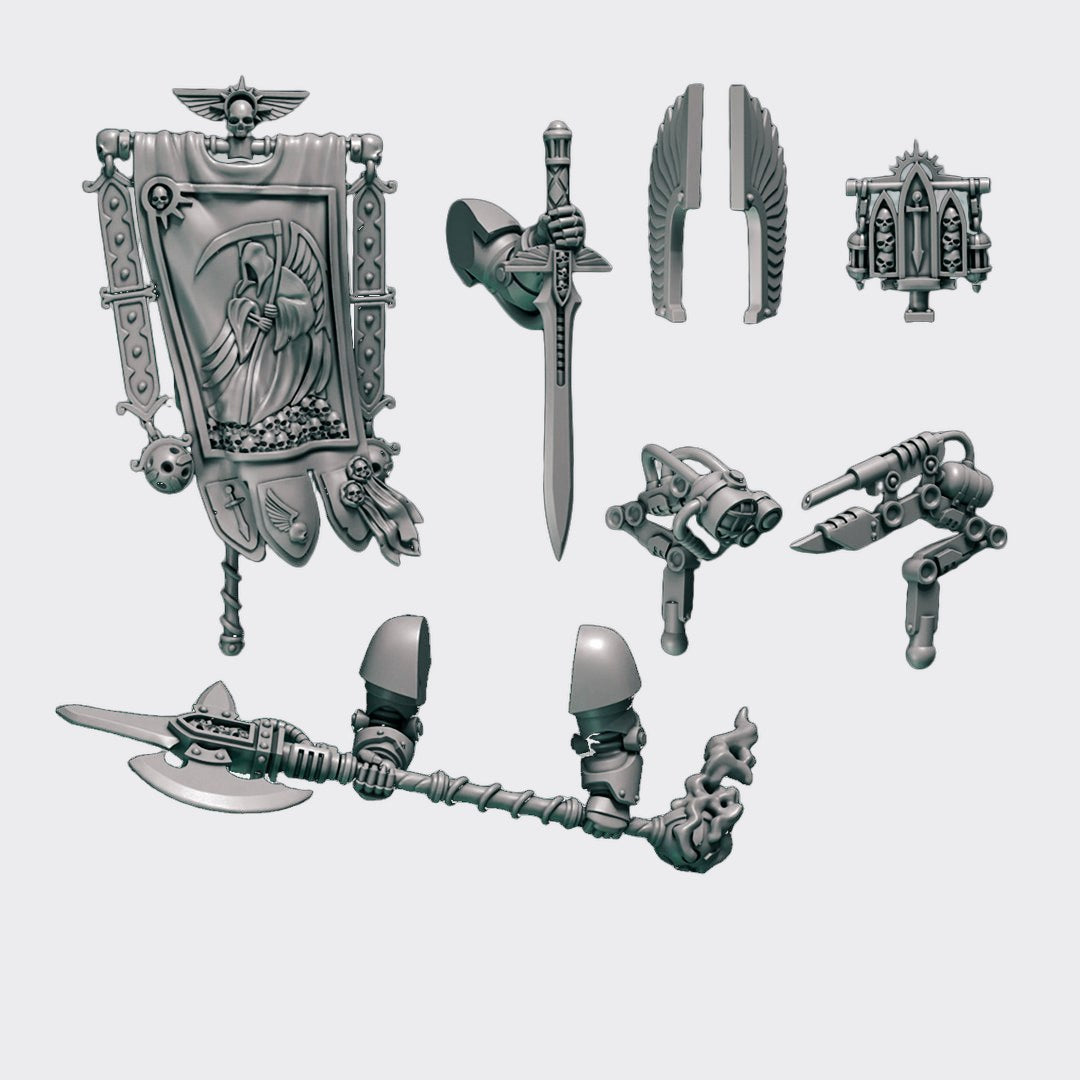 Pack conversión Terminator HQ Eternal Pilgrims — bits de conversión sci-fi grimdark de Greytide Studio, resina 32mm sin pintar
