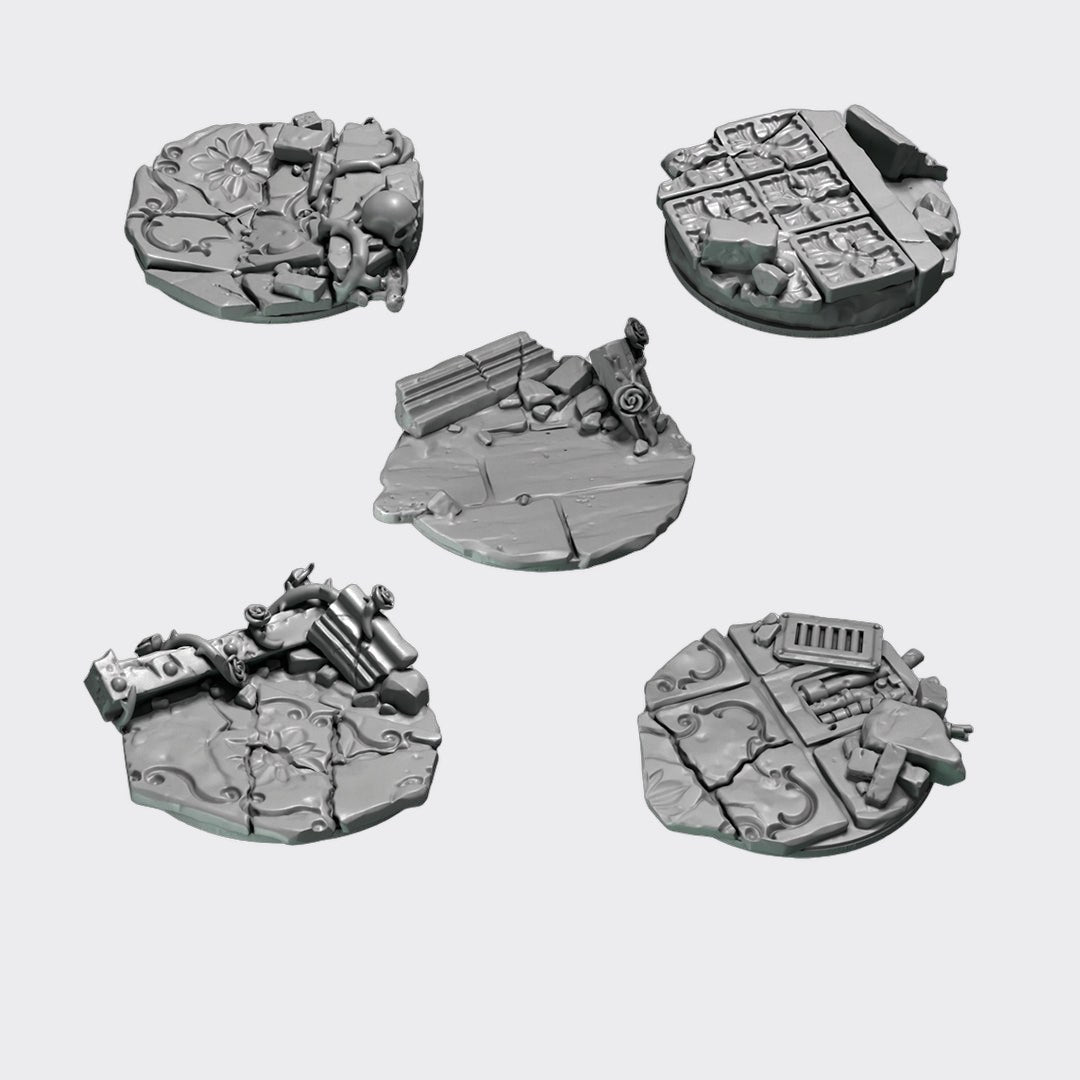 Pack Crimson Lord Topper 32mm A — bits de conversión sci-fi grimdark de Greytide Studio, resina 32mm sin pintar