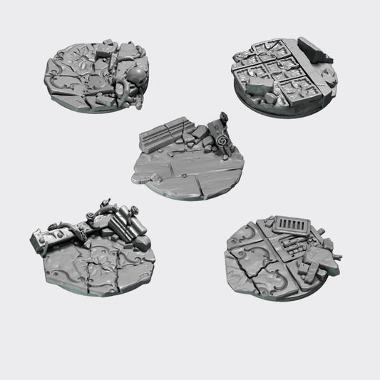 Pack Crimson Lord Topper 32mm A — bits de conversión sci-fi grimdark de Greytide Studio, resina 32mm sin pintar
