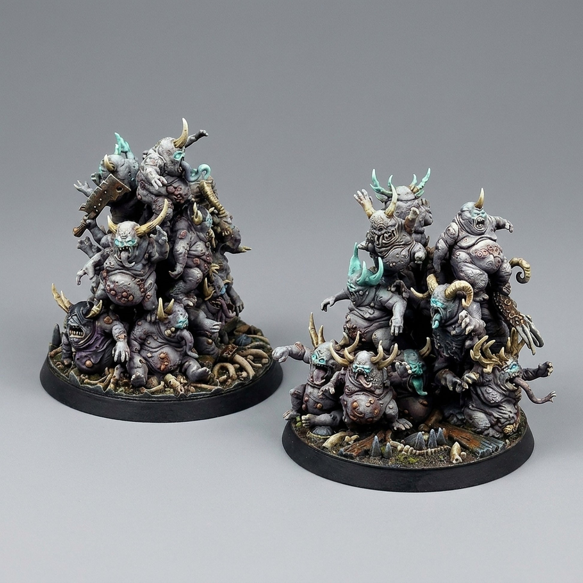 Miniatura Montones de Demonios Menores de la Plaga Reinos del Caos resina 32mm sin pintar - Drakholm