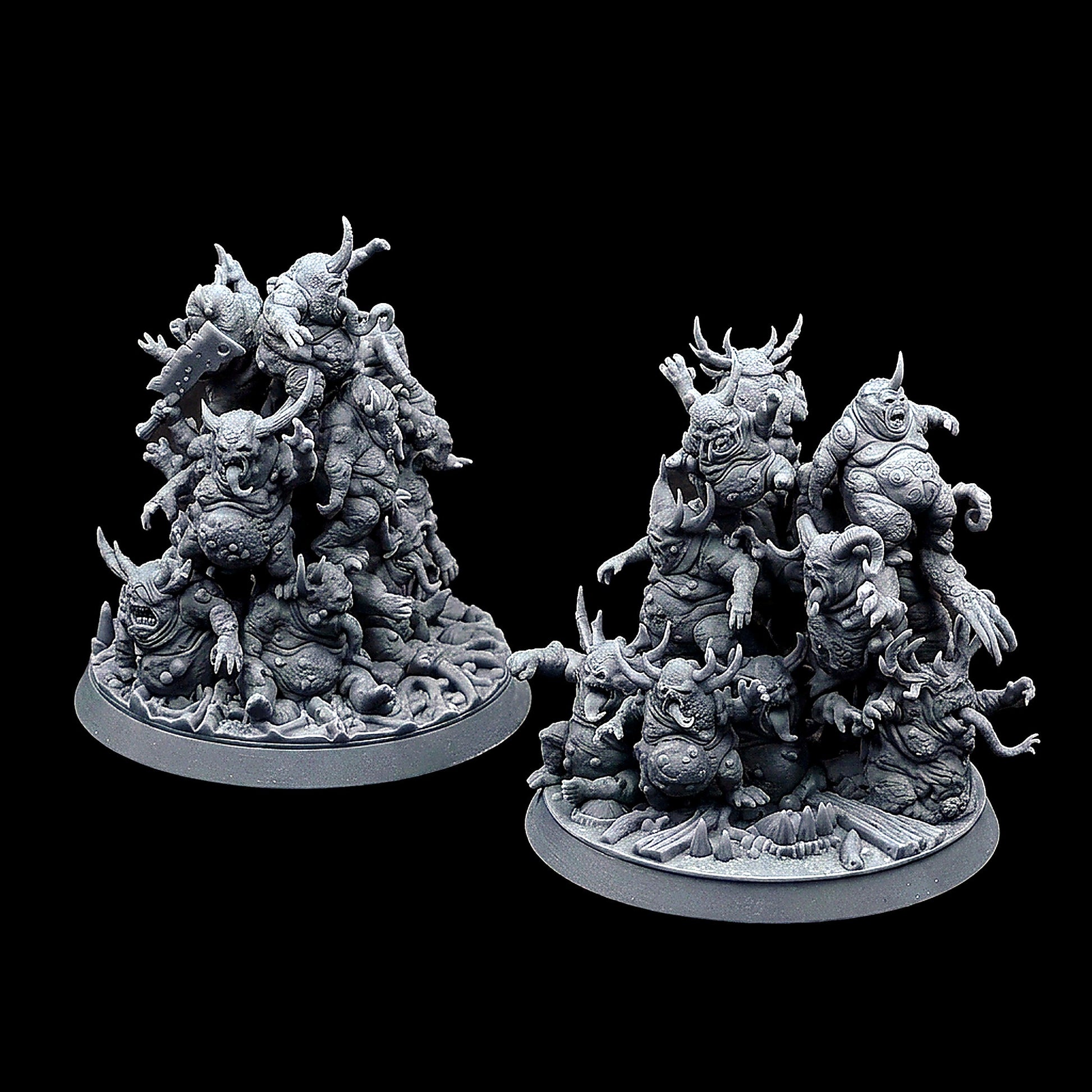 Miniatura Montones de Demonios Menores de la Plaga Reinos del Caos resina 32mm sin pintar - Drakholm