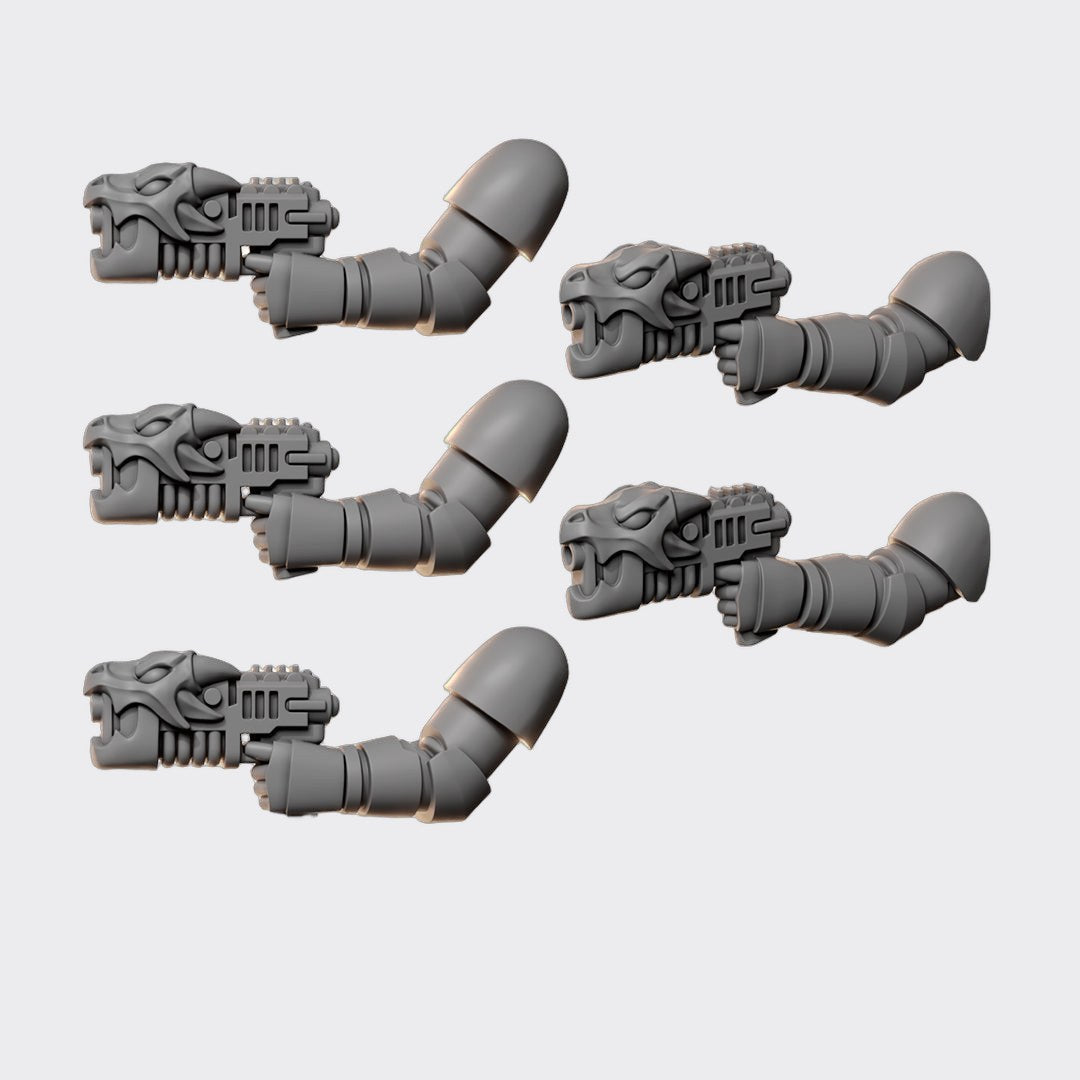 Pistola de plasma Anvil Wardens B — bits de conversión sci-fi grimdark de Greytide Studio, resina 32mm sin pintar
