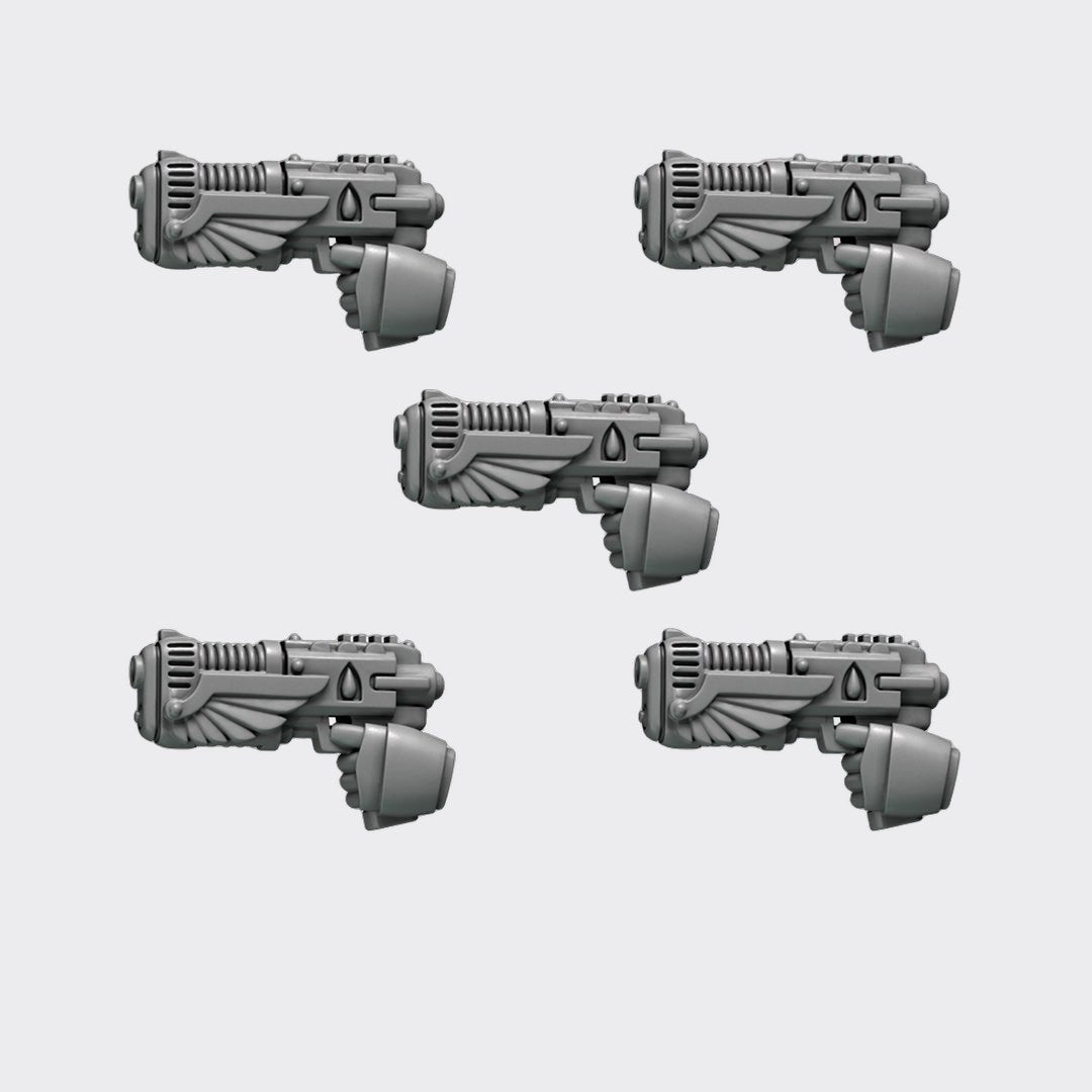 Pistola de plasma Crimson Lords A — bits de conversión sci-fi grimdark de Greytide Studio, resina 32mm sin pintar