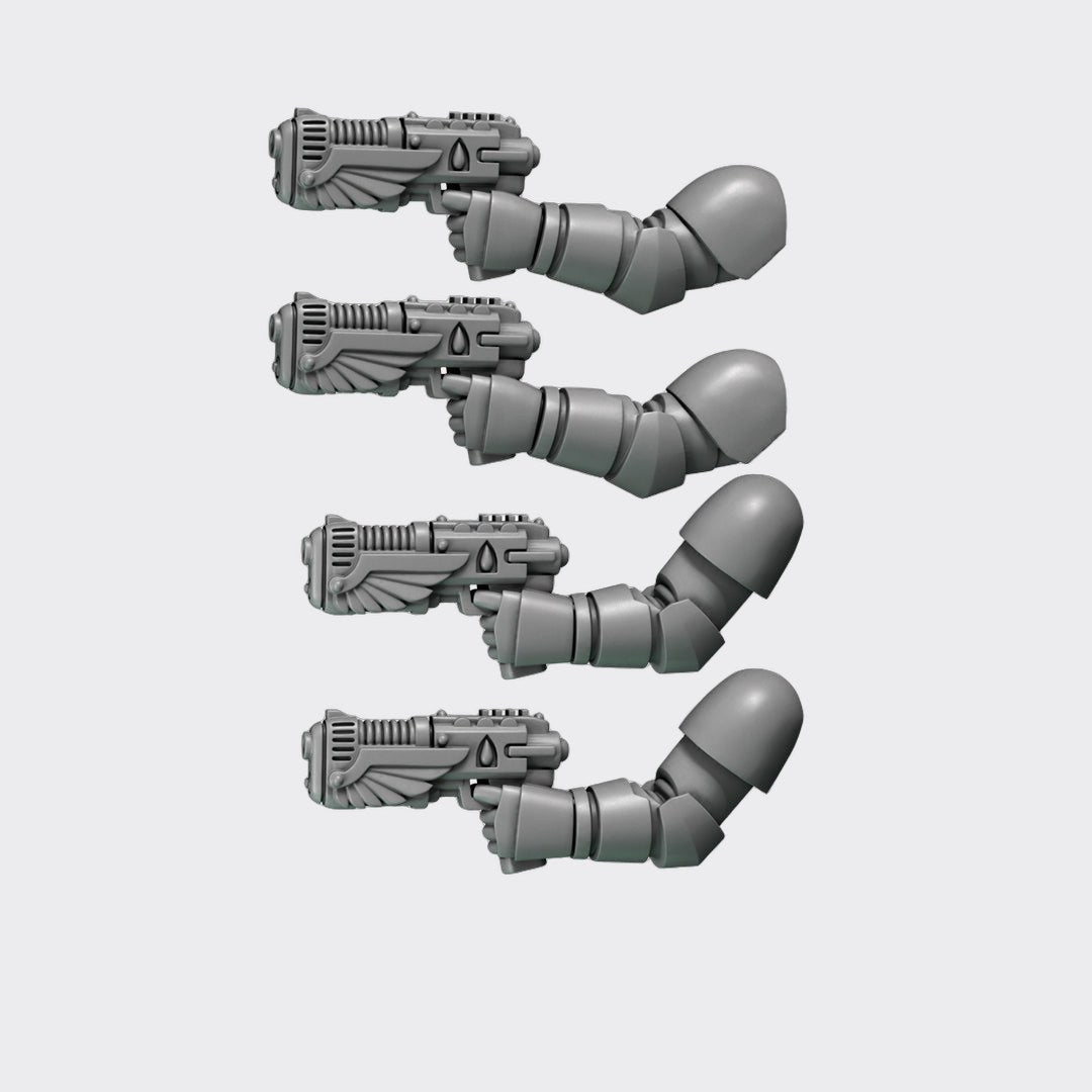 Pistola de plasma Crimson Lords B — bits de conversión sci-fi grimdark de Greytide Studio, resina 32mm sin pintar