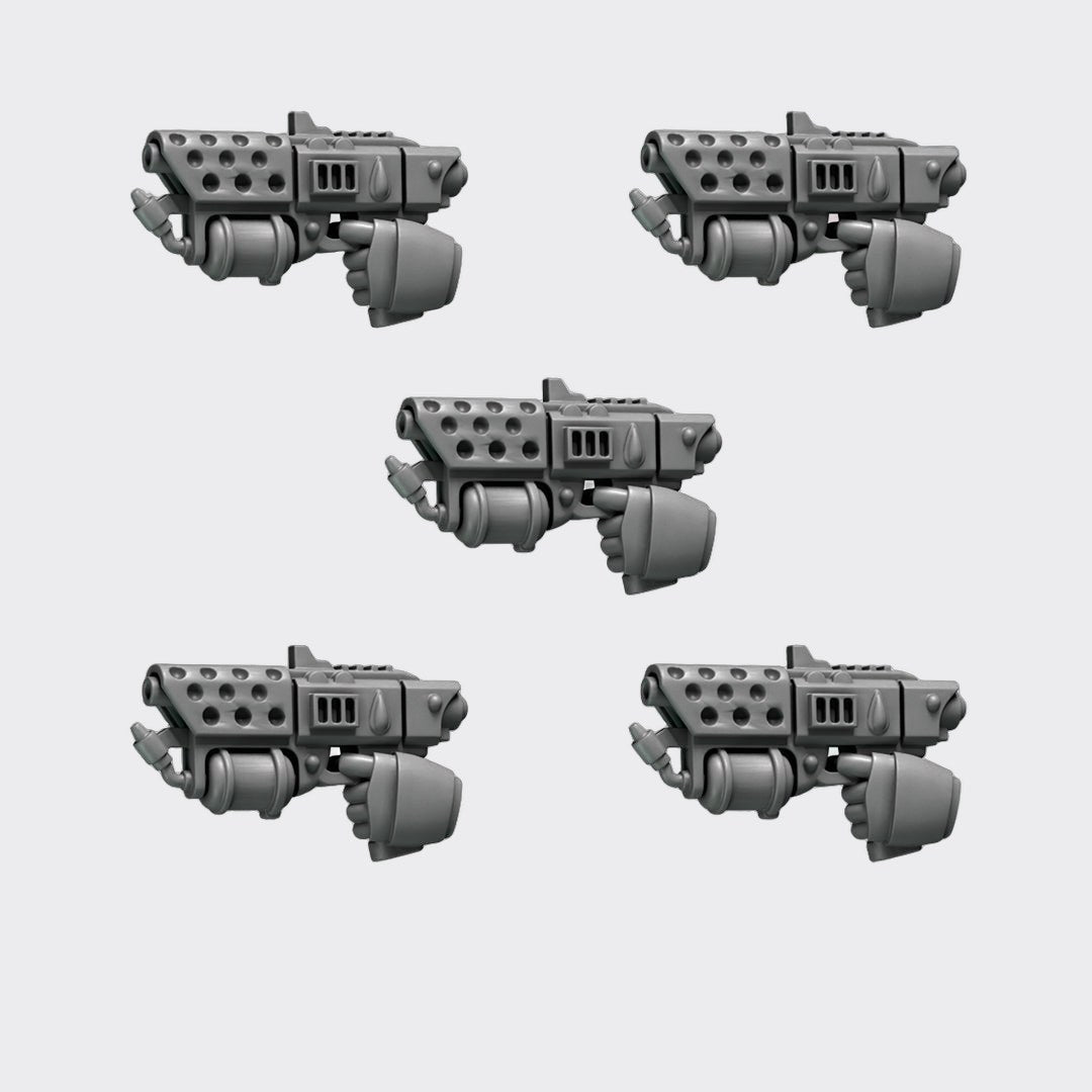 Pistola lanzallamas Crimson Lords A — bits de conversión sci-fi grimdark de Greytide Studio, resina 32mm sin pintar