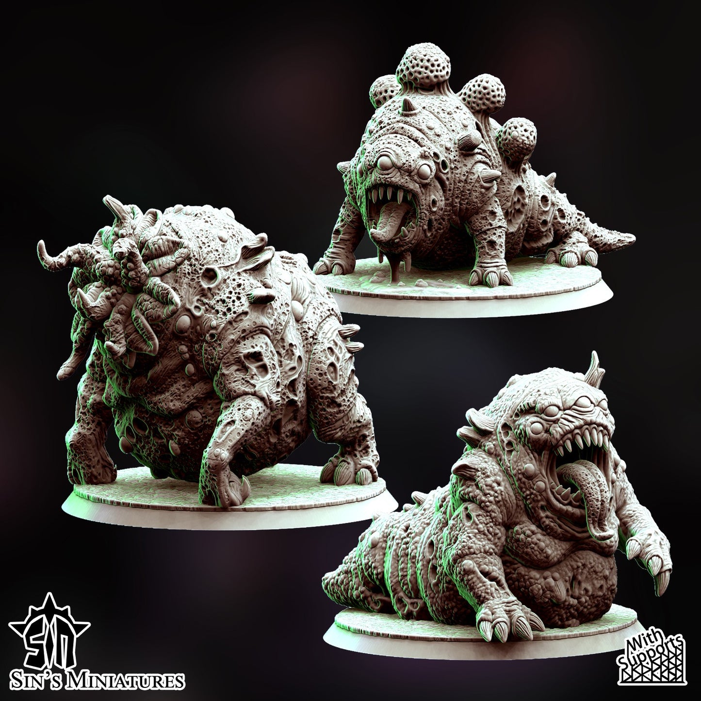 Miniatura Bestias de la Plaga Reinos del Caos resina 32mm sin pintar - Drakholm