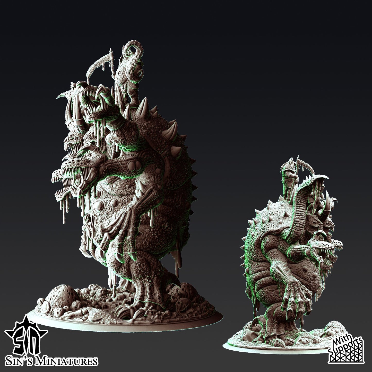 Miniatura Titán Demoniaco de la Plaga Reinos del Caos resina 32mm sin pintar - Drakholm