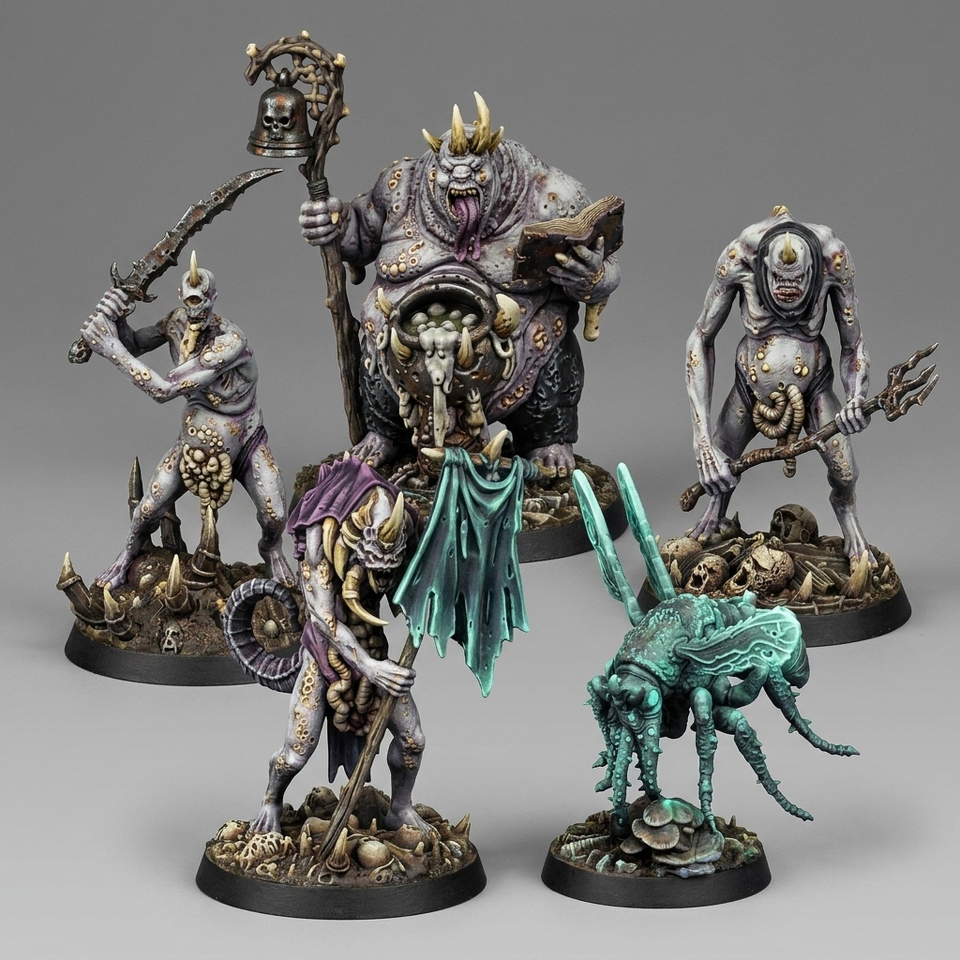 Miniatura Jardineros Demoniacos de la Plaga Reinos del Caos resina 32mm sin pintar - Drakholm