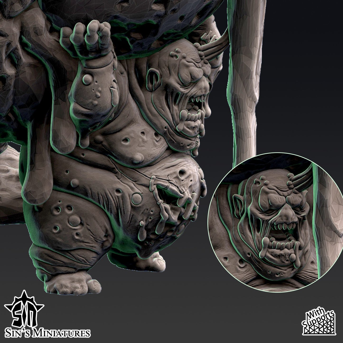 Miniatura Jardineros Demoniacos de la Plaga Reinos del Caos resina 32mm sin pintar - Drakholm