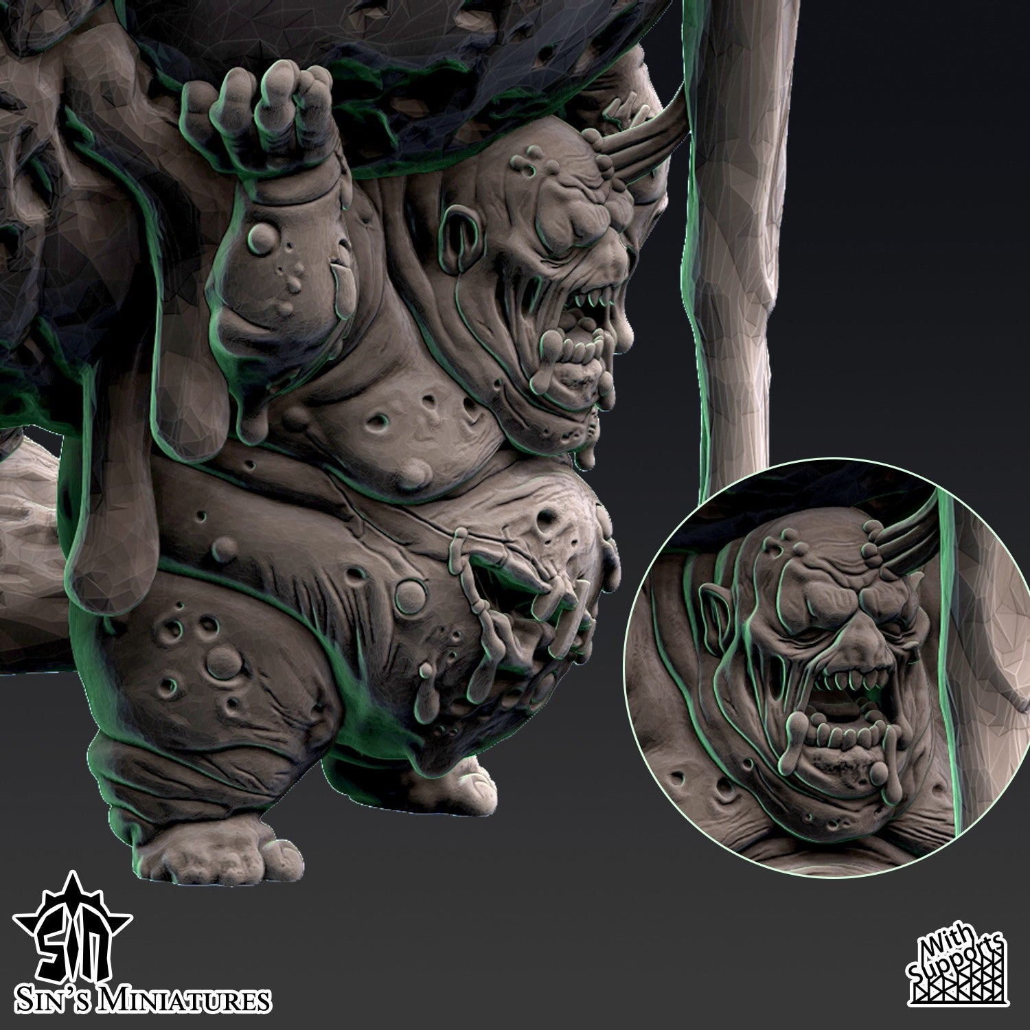 Miniatura Jardineros Demoniacos de la Plaga Reinos del Caos resina 32mm sin pintar - Drakholm