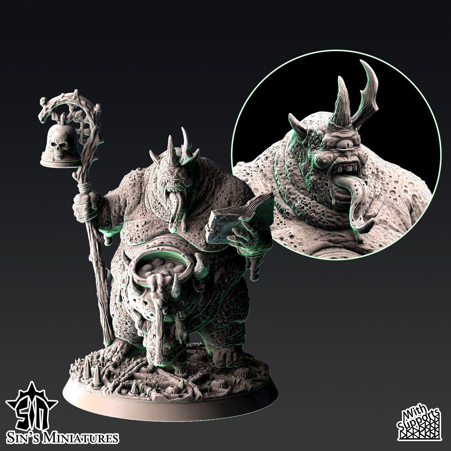 Miniatura Jardineros Demoniacos de la Plaga Reinos del Caos resina 32mm sin pintar - Drakholm