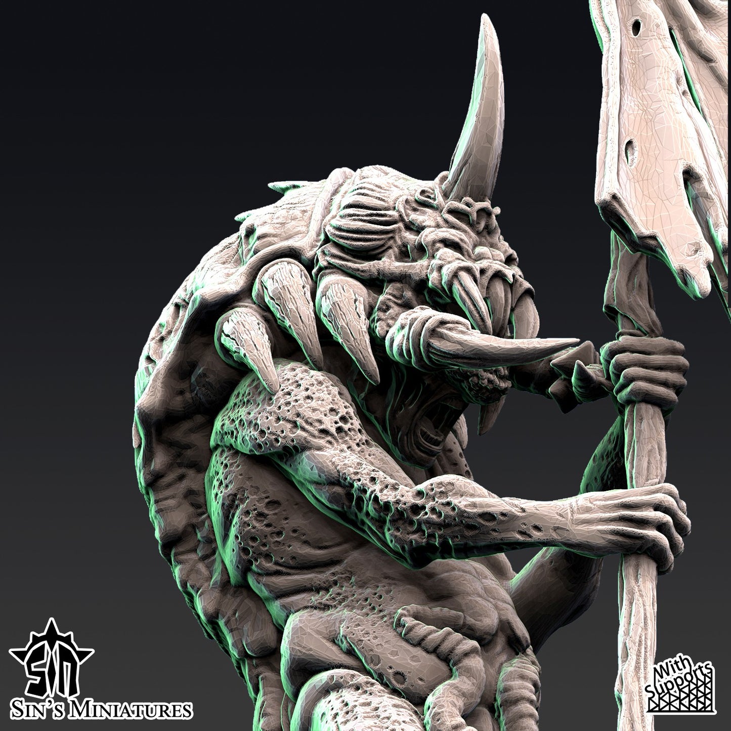Miniatura Jardineros Demoniacos de la Plaga Reinos del Caos resina 32mm sin pintar - Drakholm