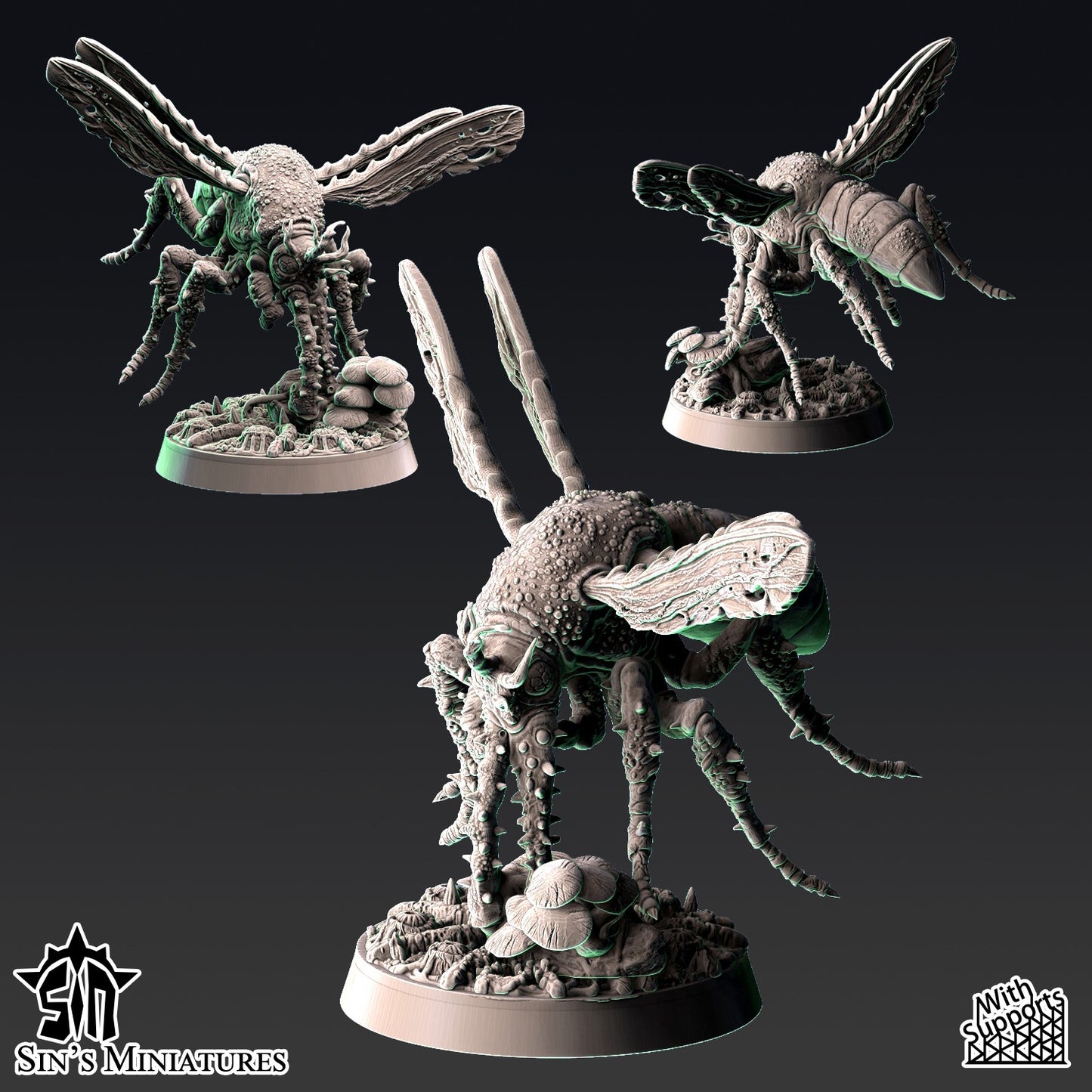Miniatura Jardineros Demoniacos de la Plaga Reinos del Caos resina 32mm sin pintar - Drakholm