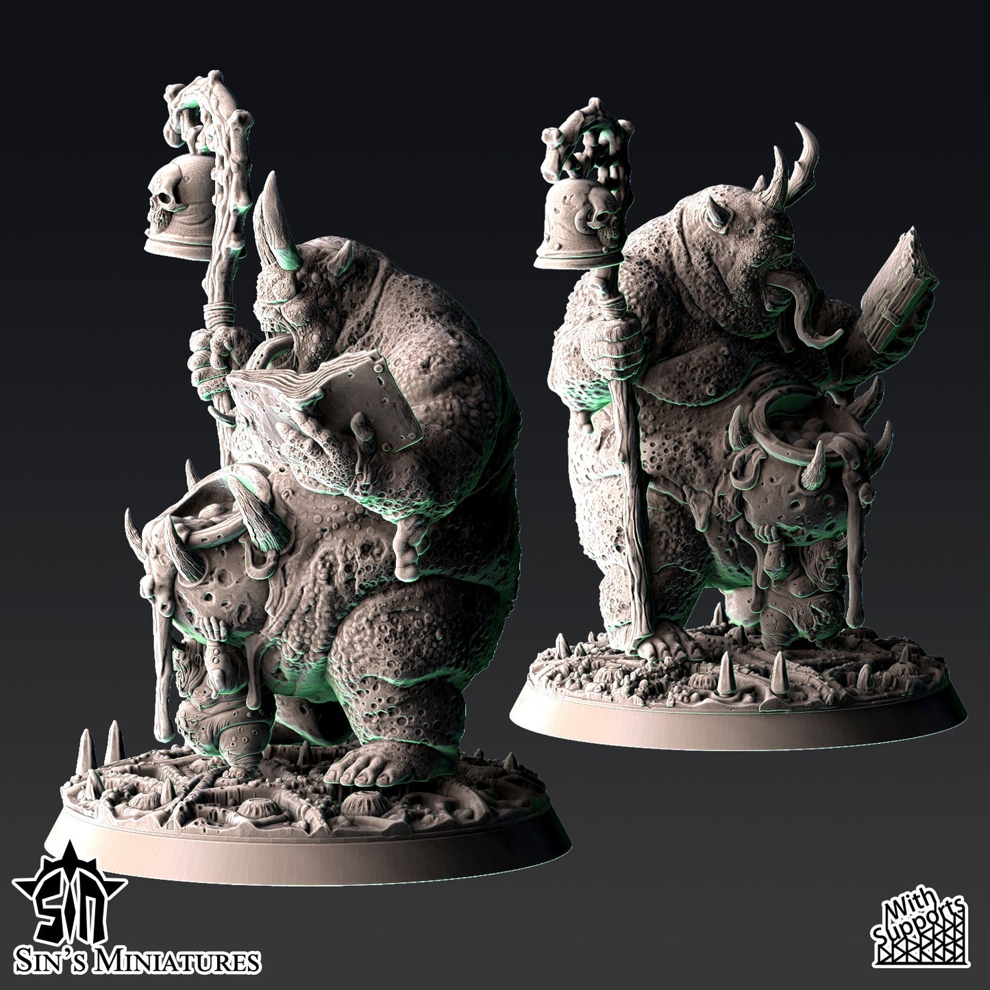 Miniatura Jardineros Demoniacos de la Plaga Reinos del Caos resina 32mm sin pintar - Drakholm