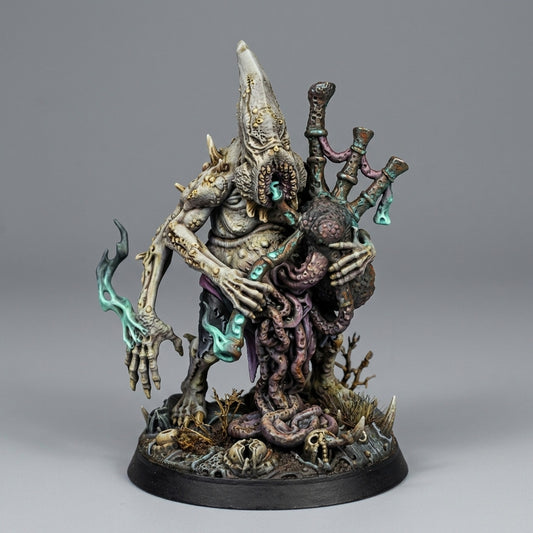 Miniatura Músico Demoniaco de la Plaga Reinos del Caos resina 32mm sin pintar - Drakholm