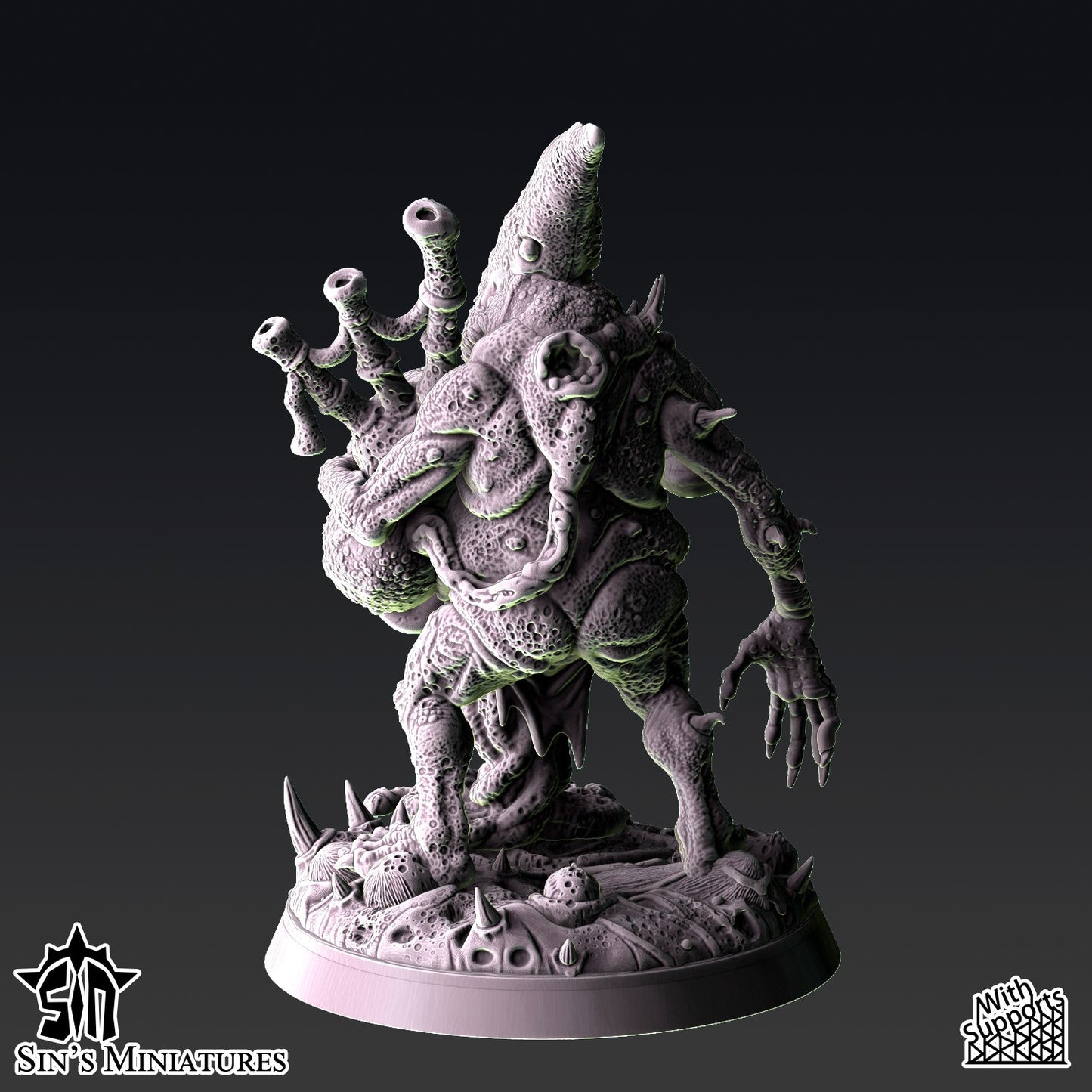 Miniatura Músico Demoniaco de la Plaga Reinos del Caos resina 32mm sin pintar - Drakholm