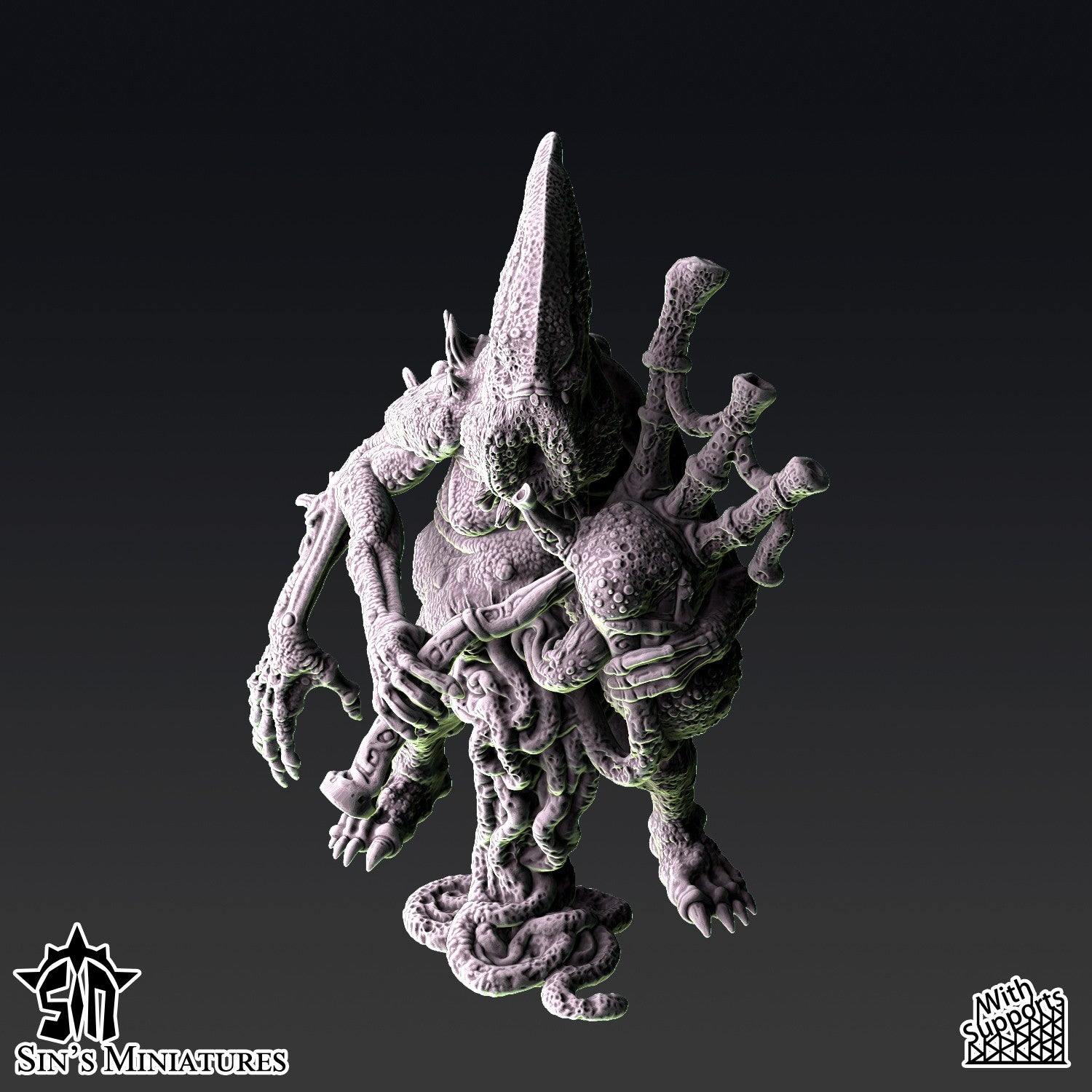 Miniatura Músico Demoniaco de la Plaga Reinos del Caos resina 32mm sin pintar - Drakholm