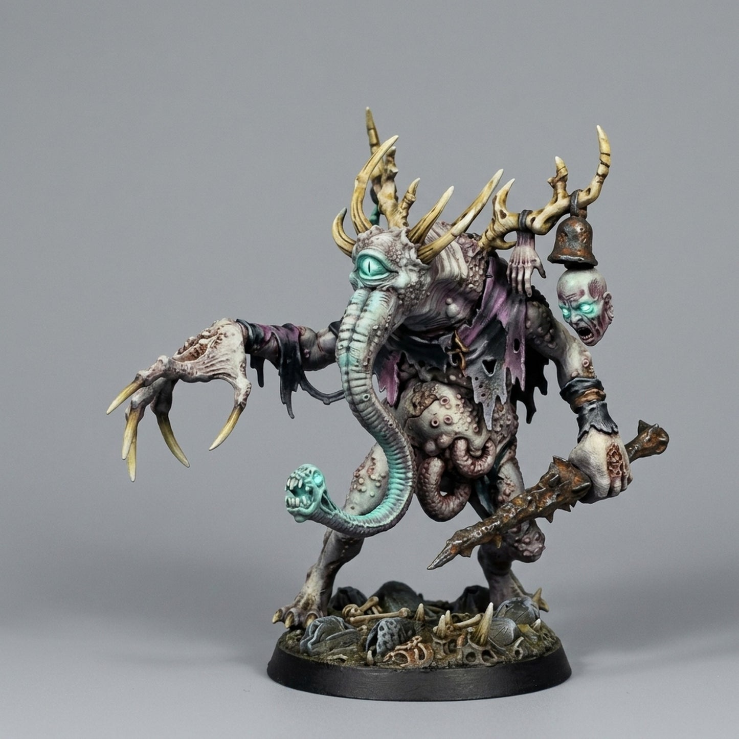 Miniatura Demonio Presagio de la Plaga Reinos del Caos resina 32mm sin pintar - Drakholm